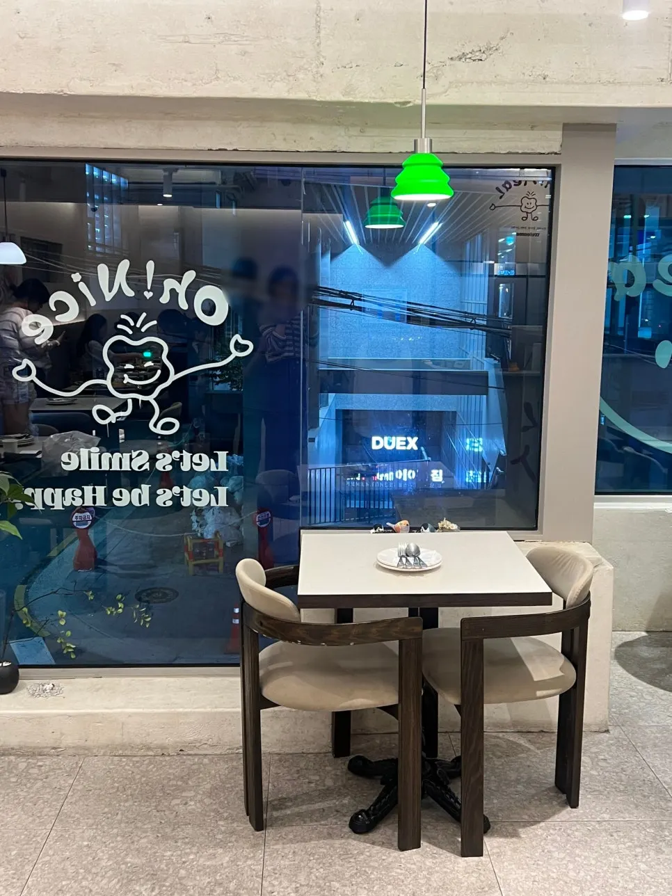 A corner of the store decorated with cute interior props