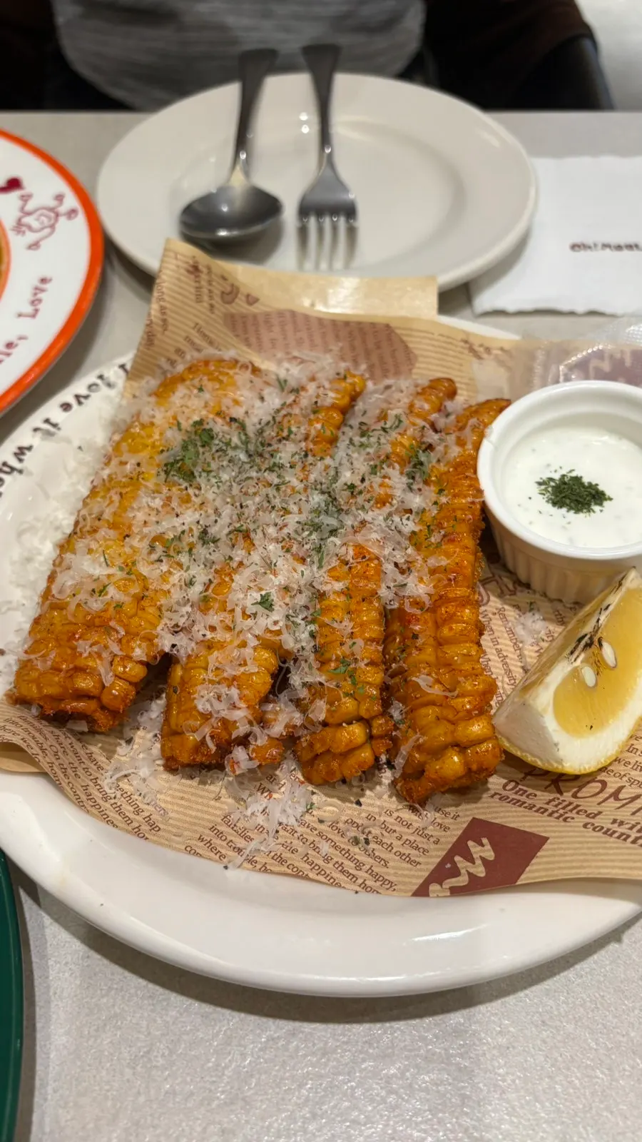 Crispy fried crunchy corn fritters