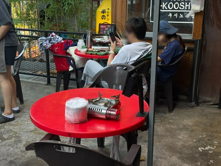야외 포차 좌석 관련 사진