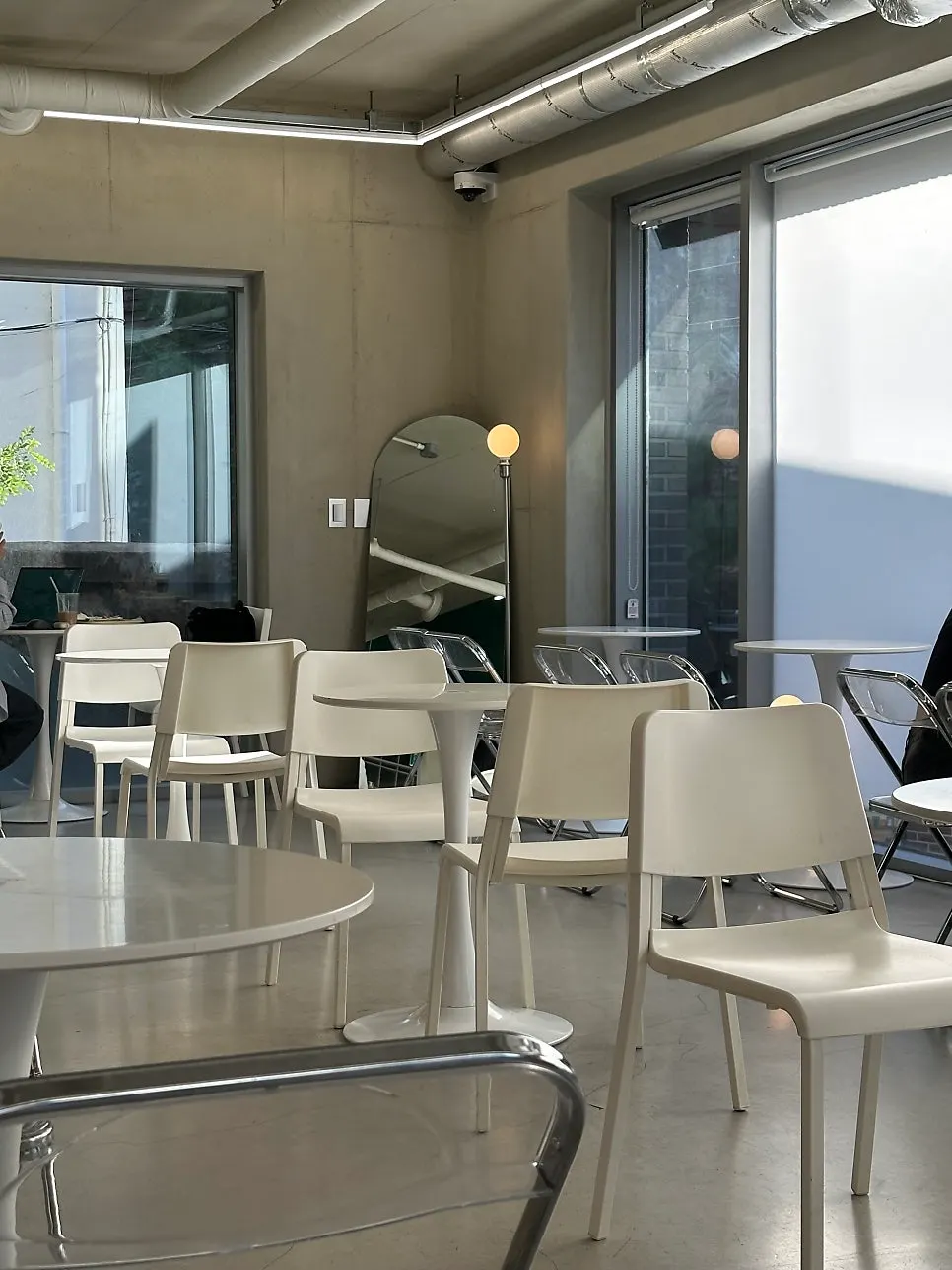 Seating and interior decor at Think Fruit