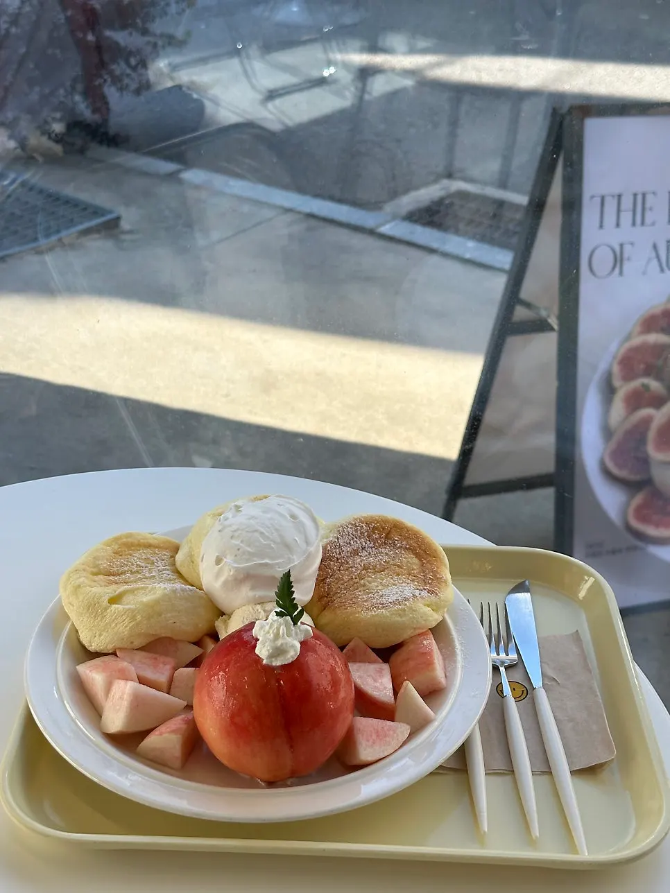 Full visual of the Think Fruit peach soufflé