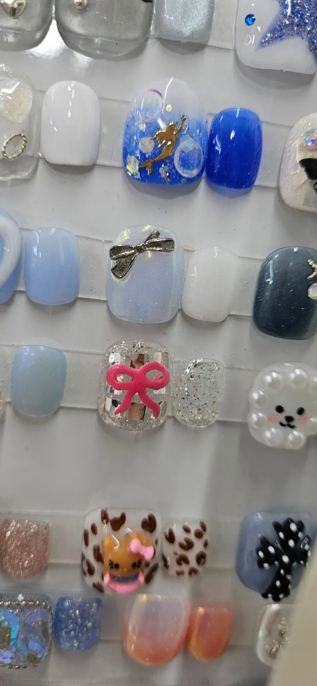 Feminine-style nail art design samples