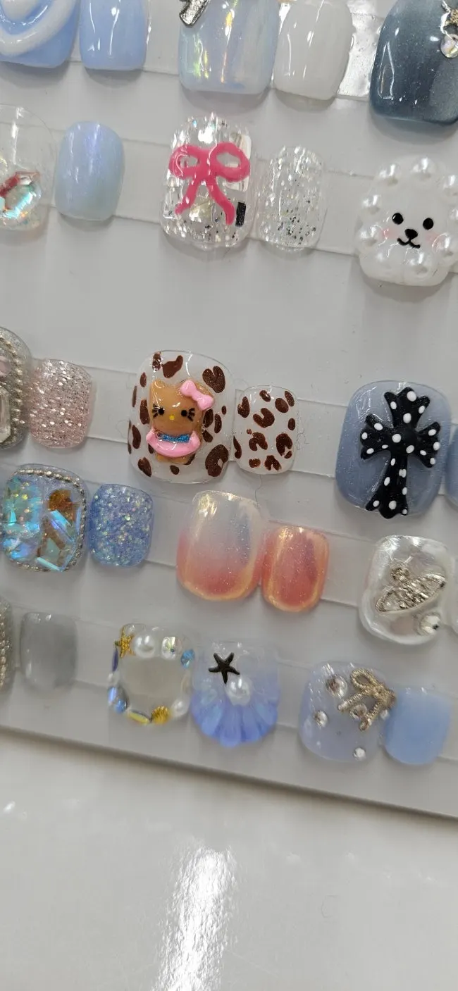 Collection of colorful nail art designs