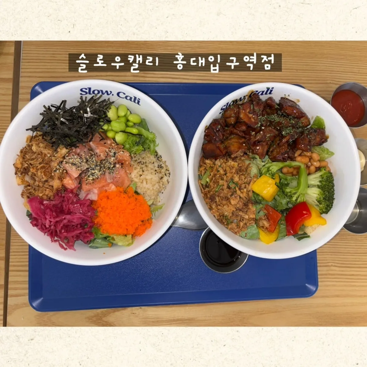 Poke menu at Slow Cali Hongdae Entrance Station Branch