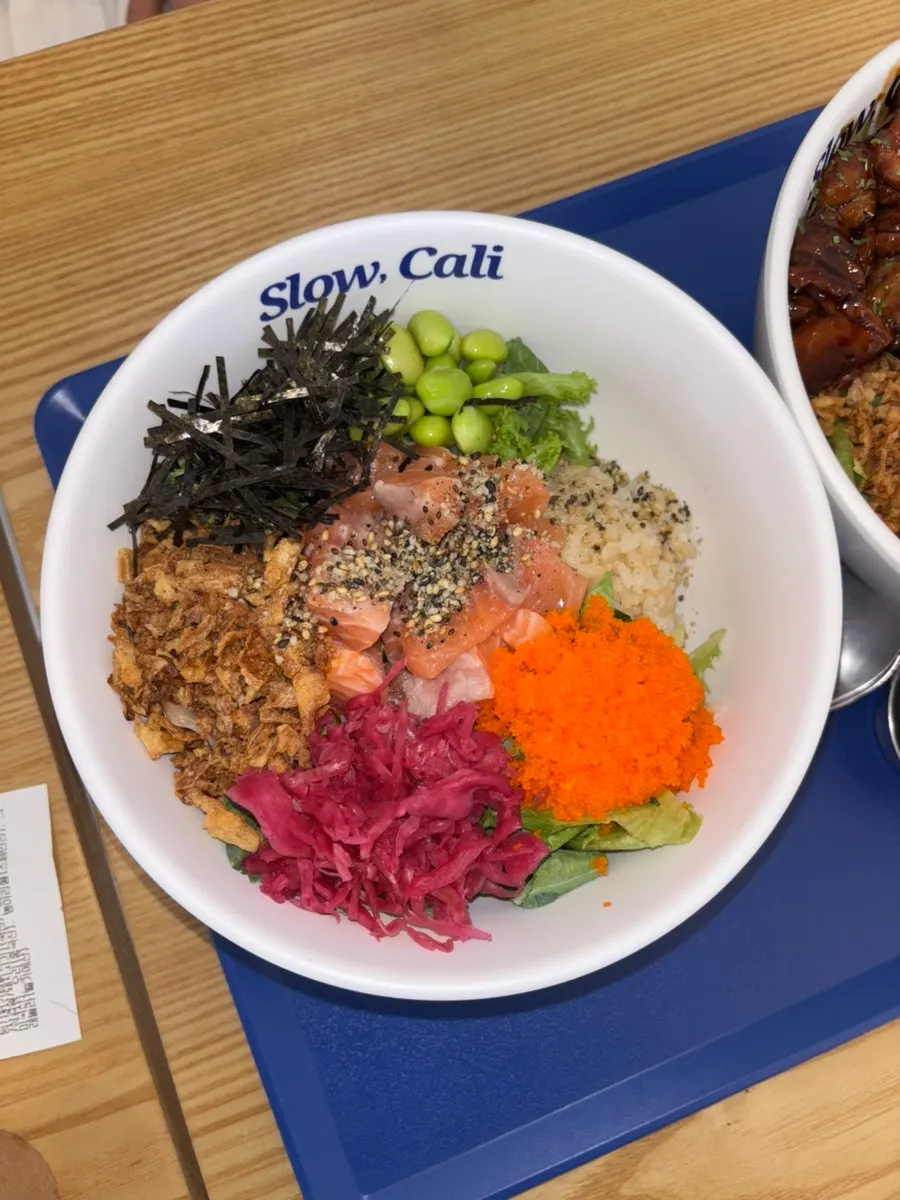 A bowl of salmon poke