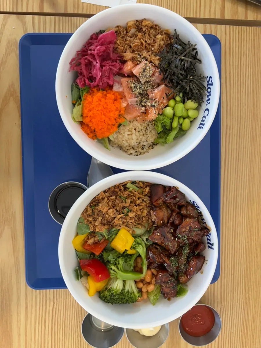 A meal shared between the two dishes