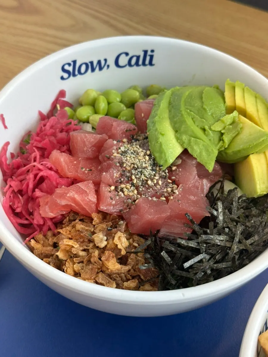 Tuna poke with a generous portion of tuna on top