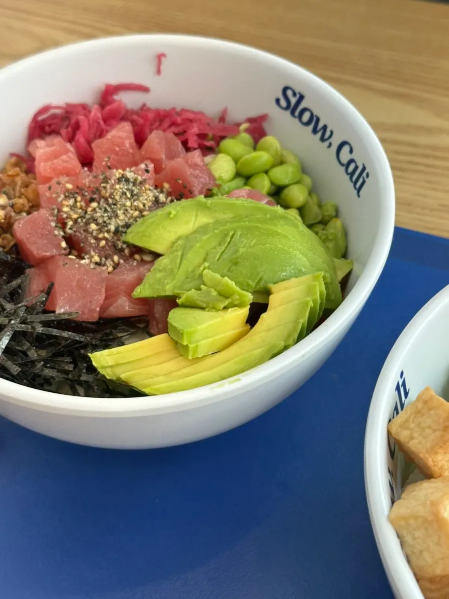 Tuna poke bowl with a salad base
