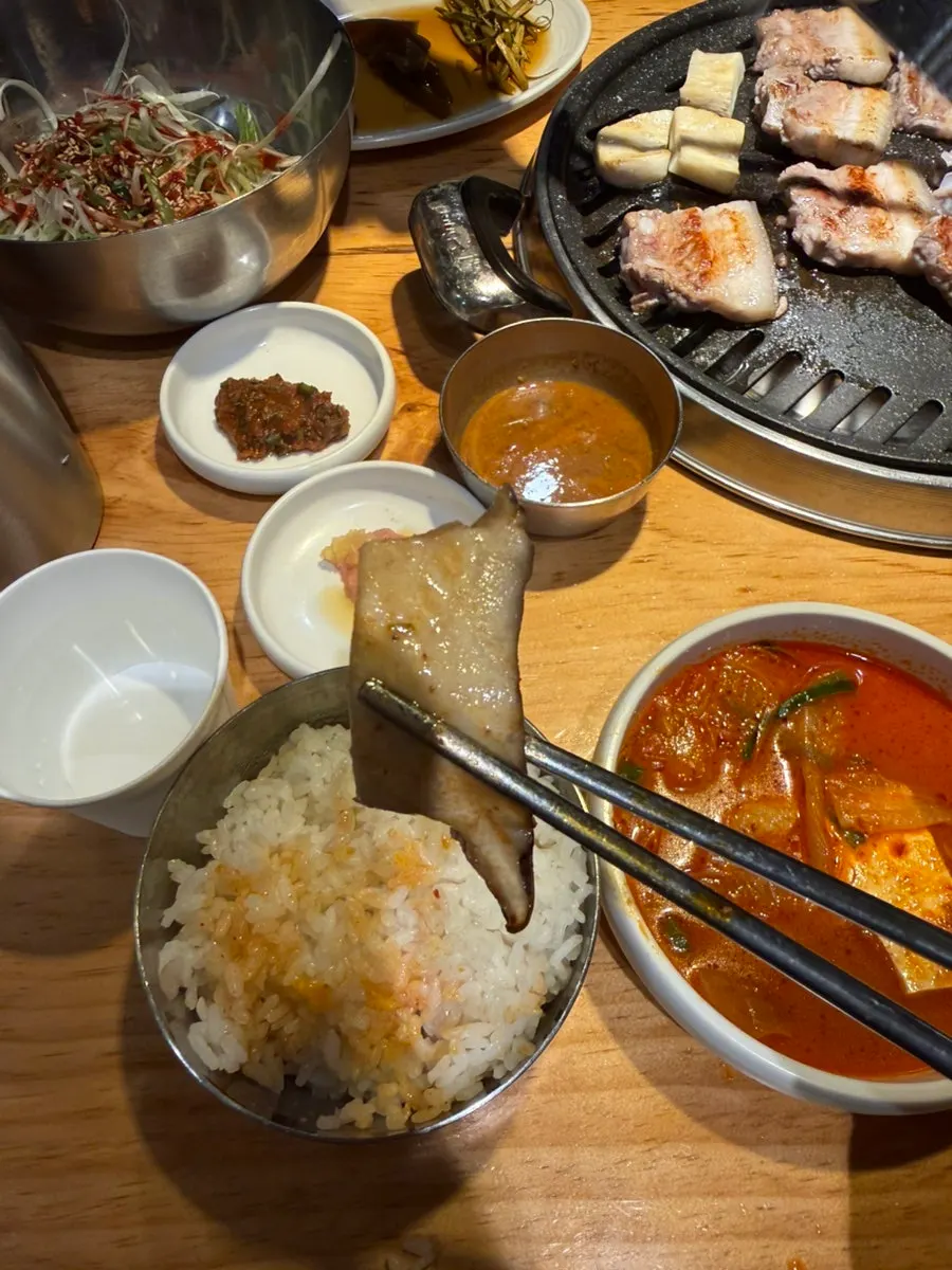A serving of pork skirt on a plate