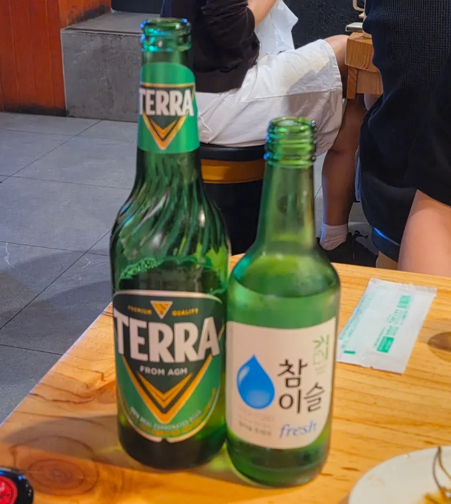 고기와 함께 주문한 참이슬 소주