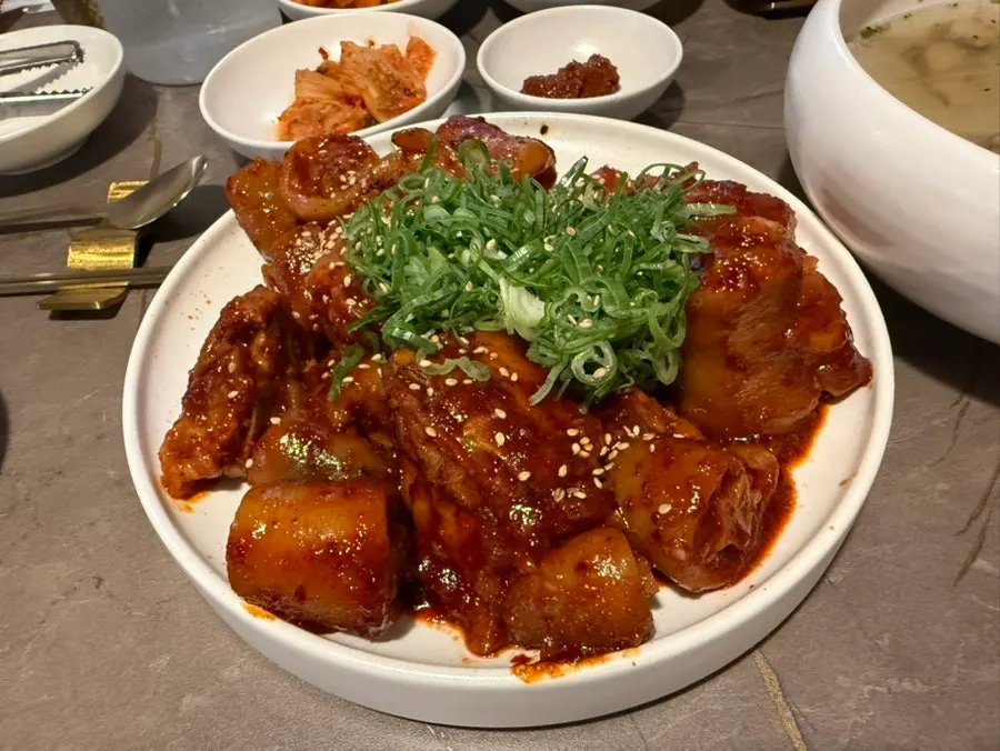 Ordered dishes spread at Anok