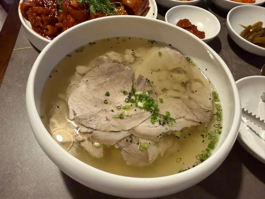 Generous serving of braised pork tail