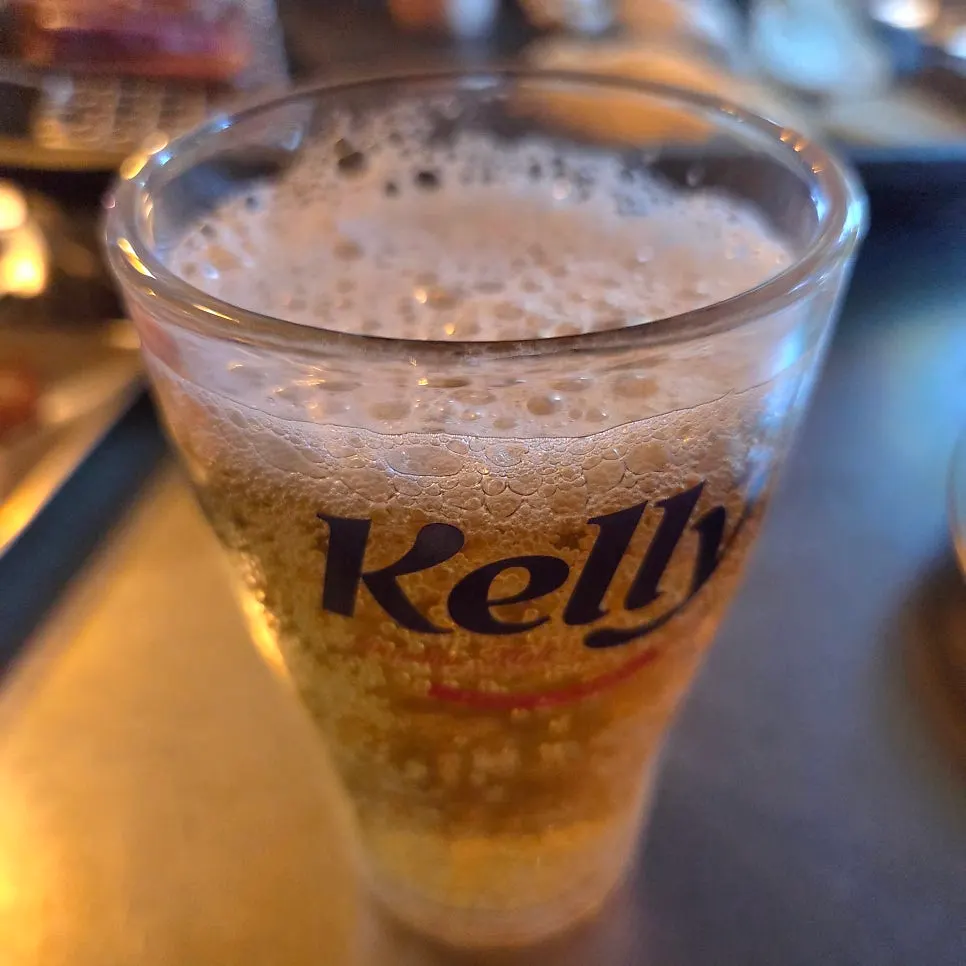 Meal with non-alcoholic beer and soju