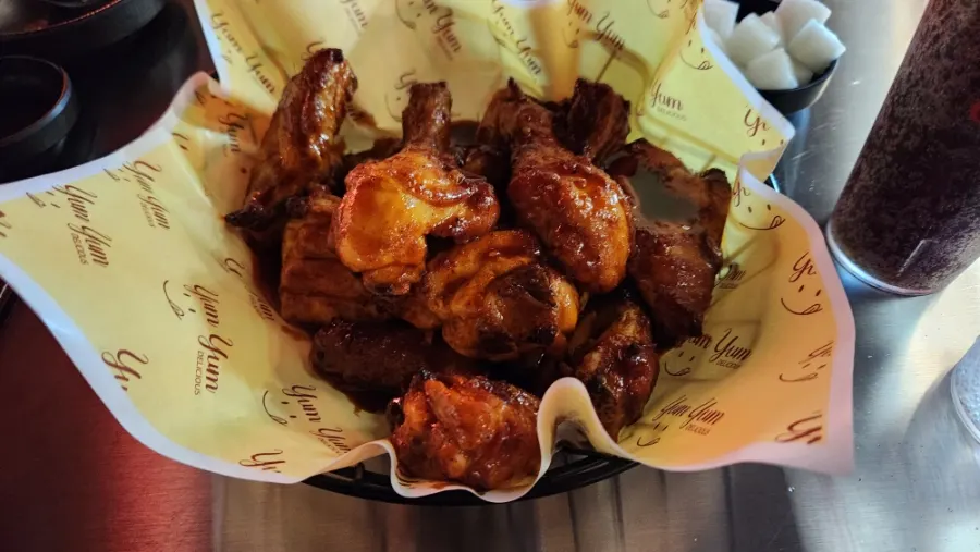Volcano chicken set on the table