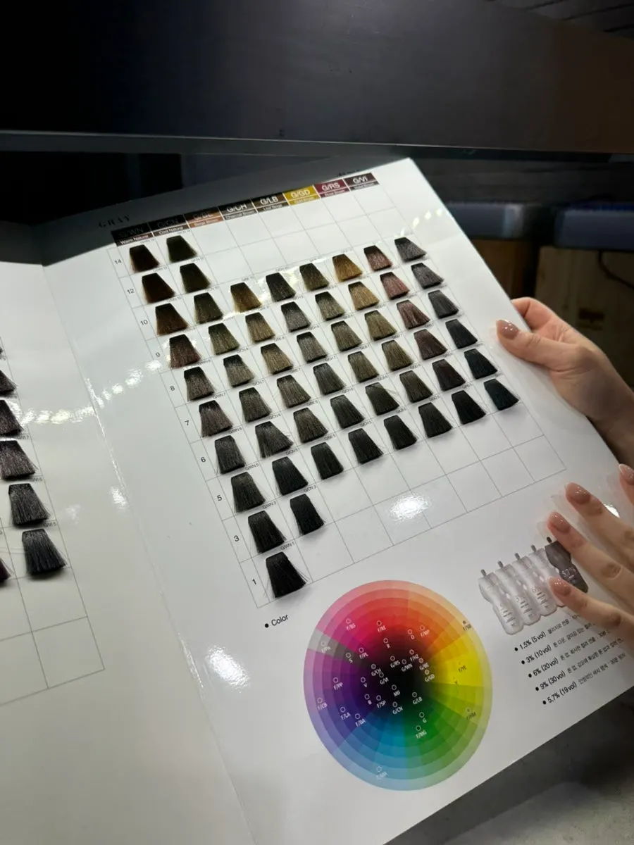 Choosing a tone-down color with a swatch board