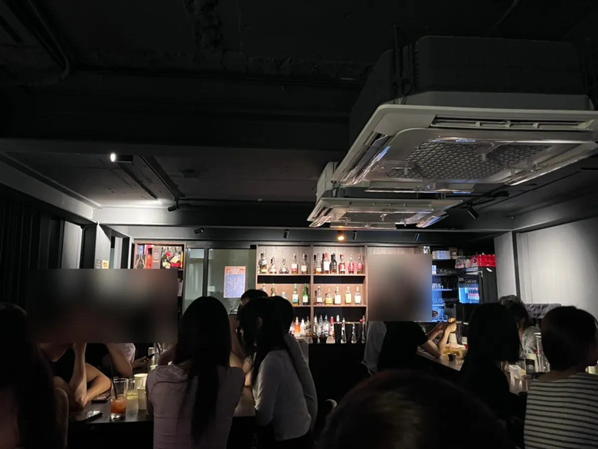 Woo Woo's interior with its two-table layout