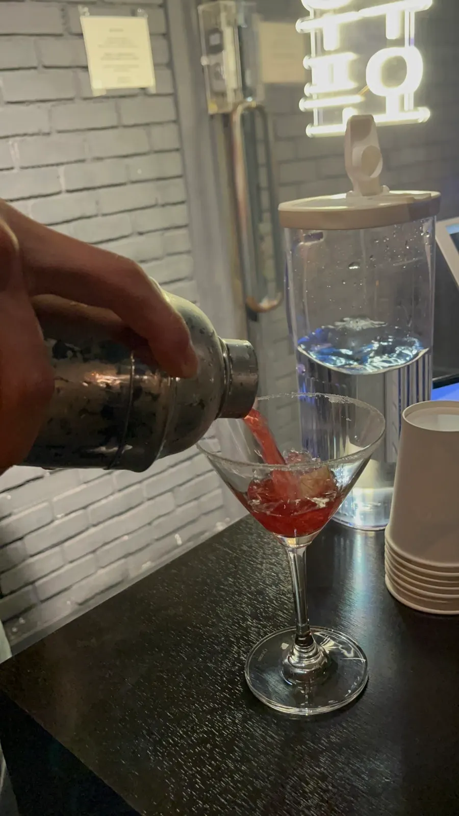 A Faust cocktail filled to the top
