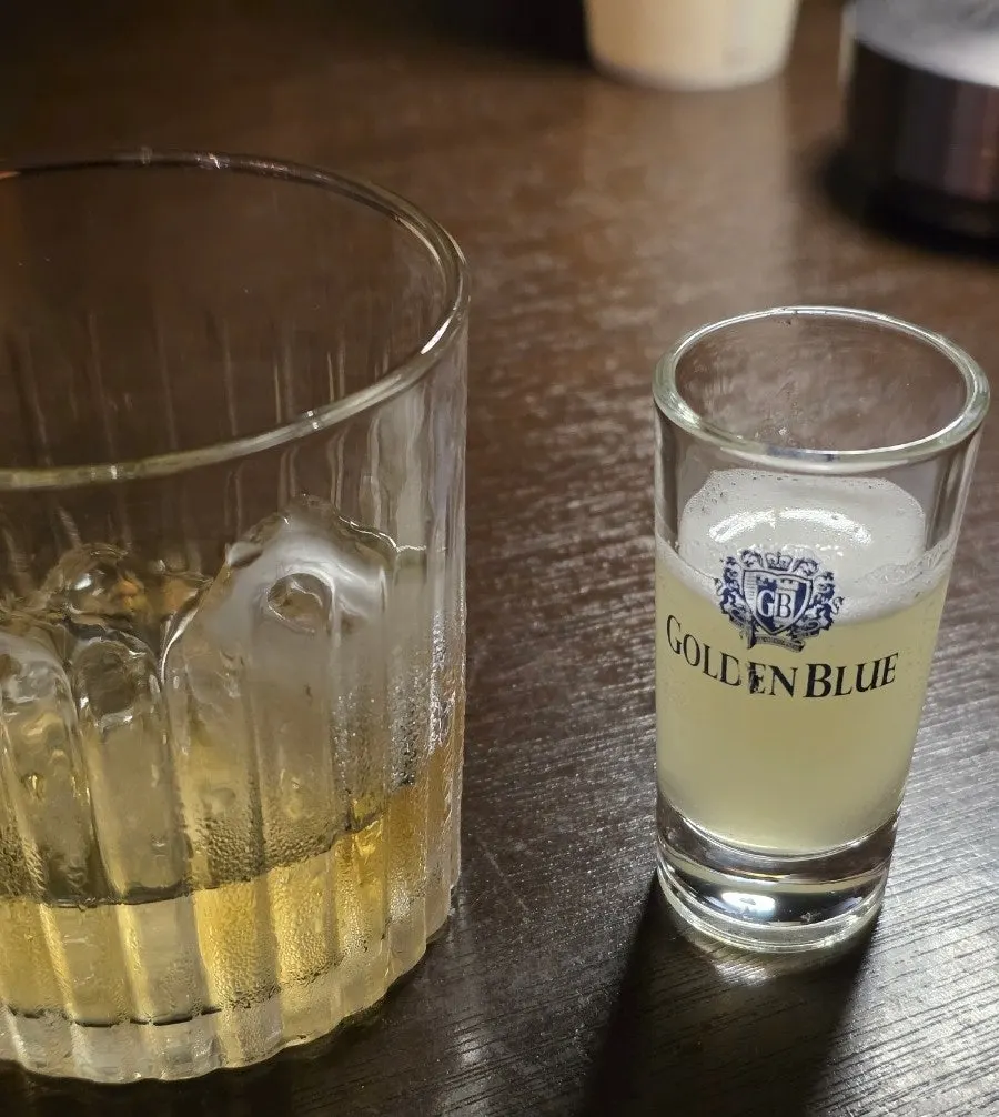 Close-up of a cocktail at Woo Woo, a Hongdae solo bar