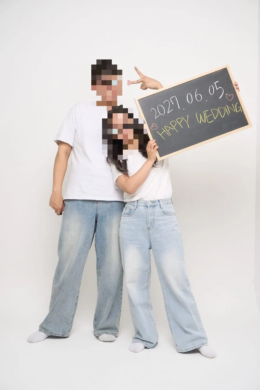 High-resolution result shot from the couple's self-shoot