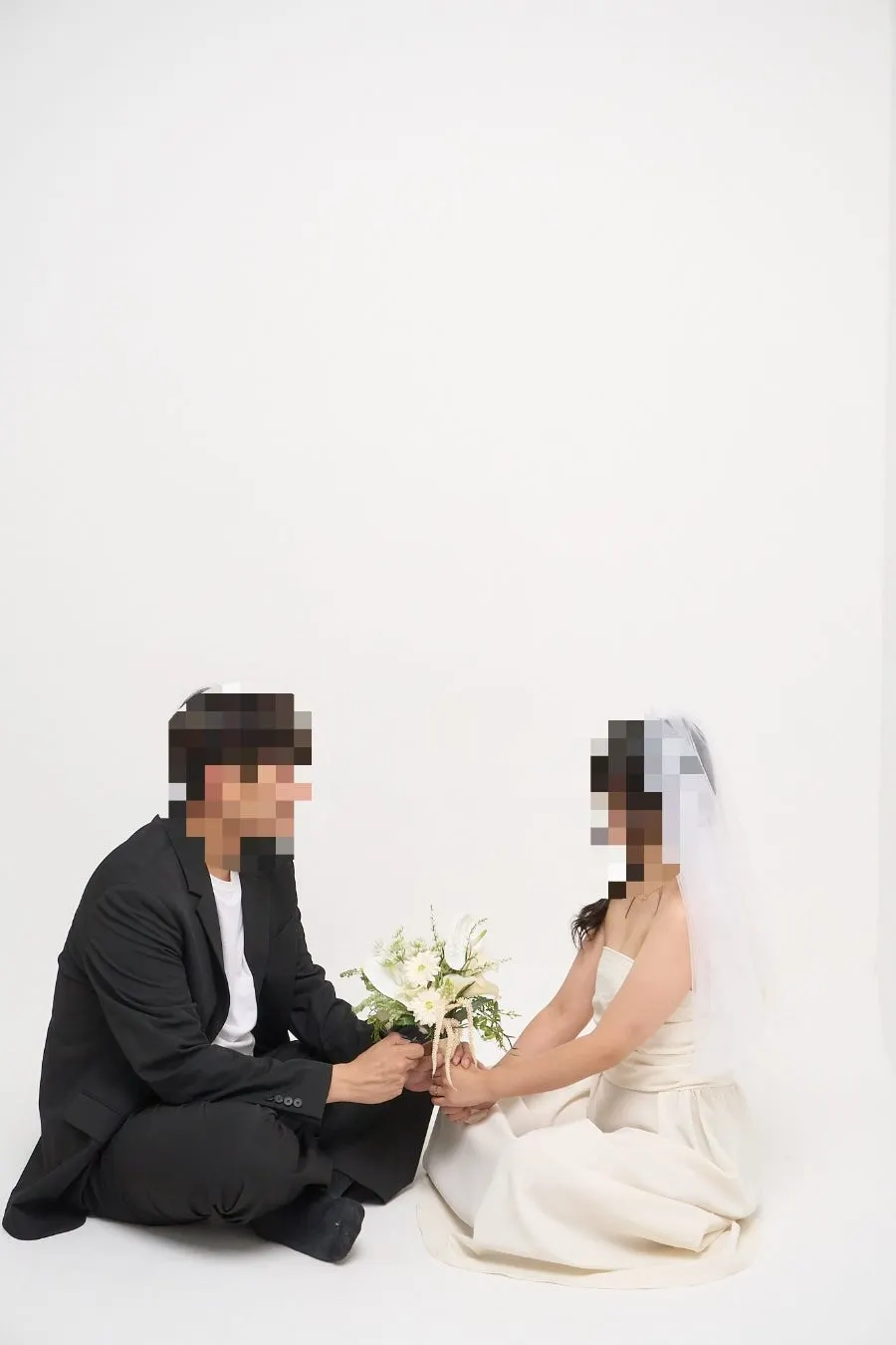 Couple photo taken at the self-photo studio