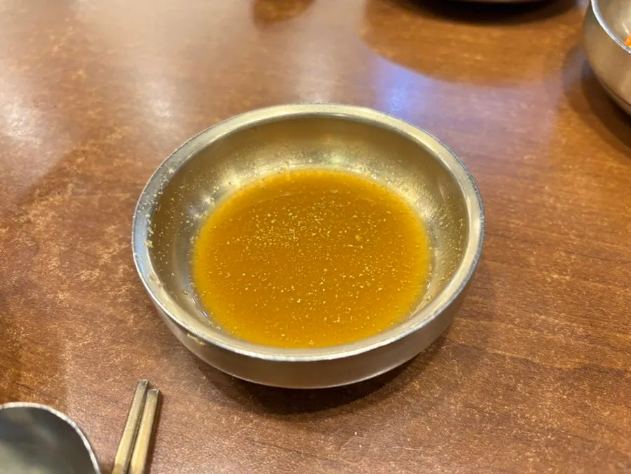 기본으로 세팅된 반찬 접시