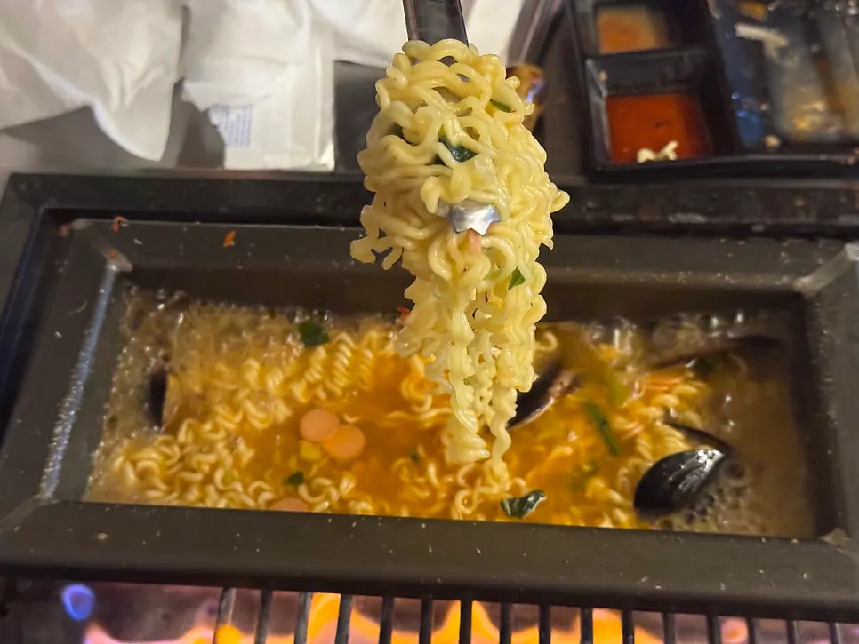 Noodles from the unlimited ramen service