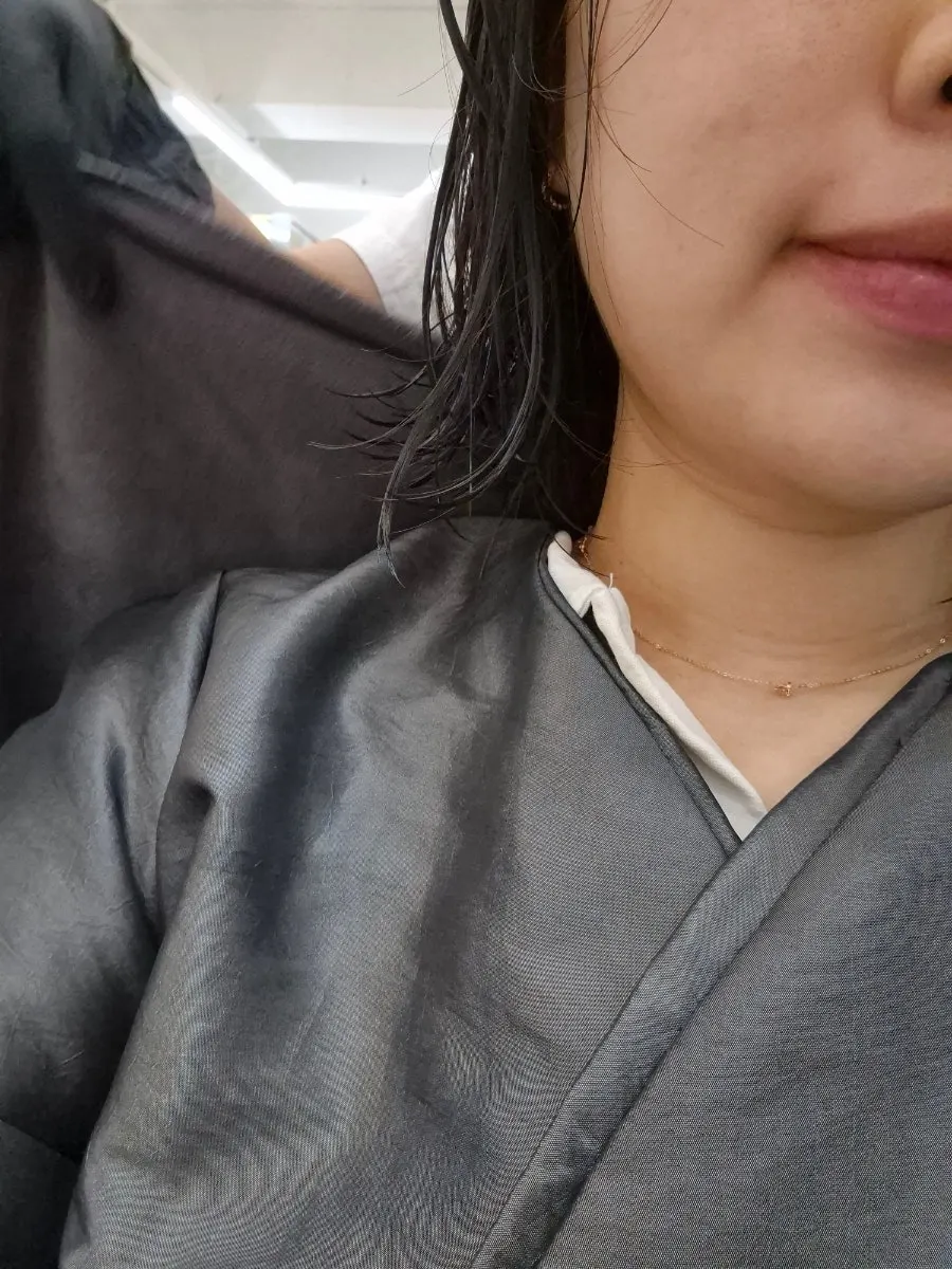 Applying the softening solution after a hair wash