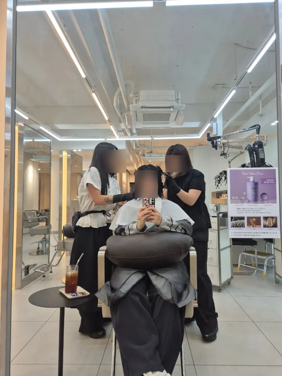 Bob hair with softening solution applied