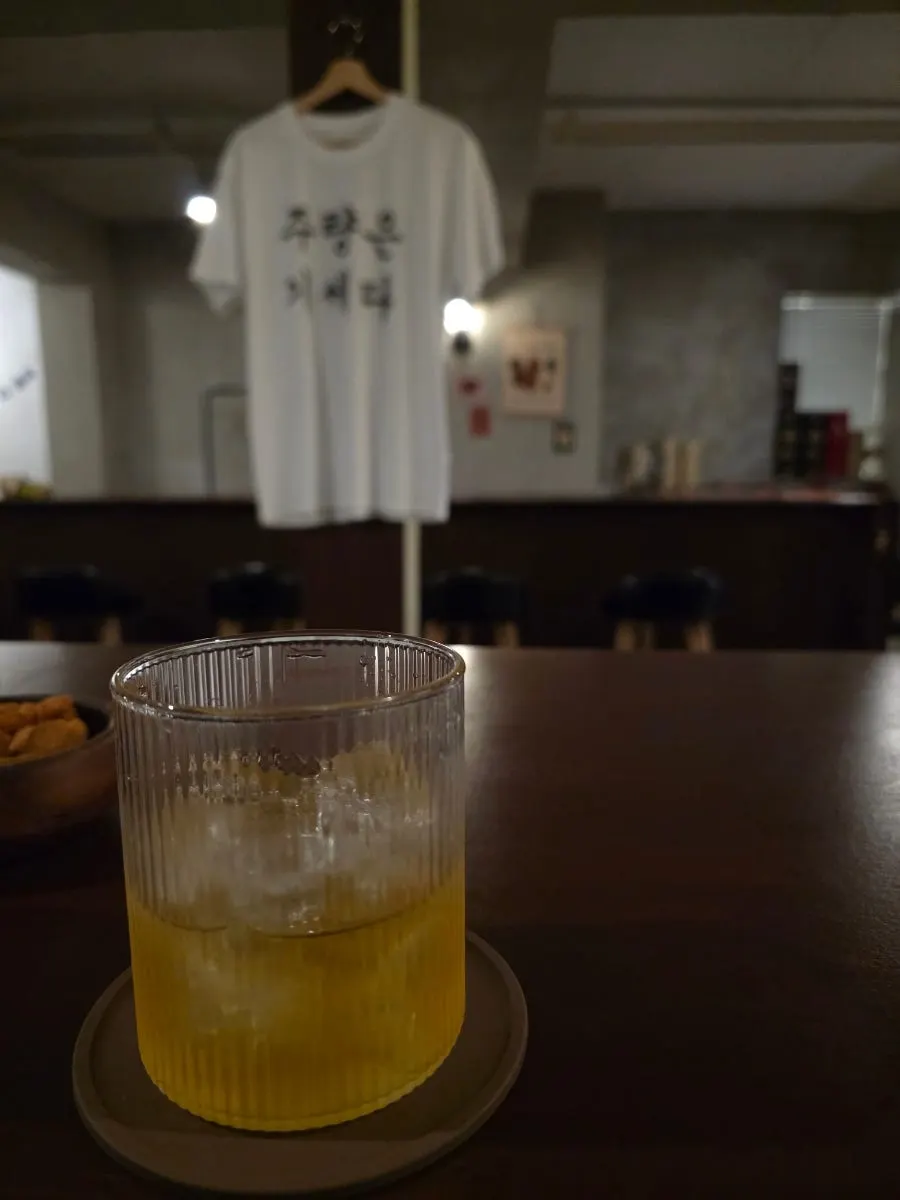 Relaxed atmosphere at a Hongdae solo-drinking bar