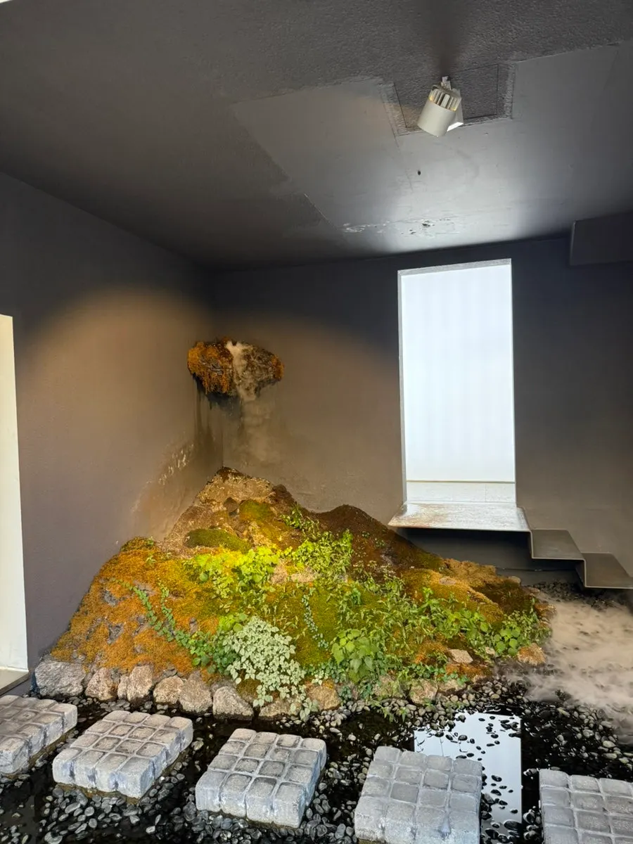 The exhibition-style layout of Naemyeonui Balgyeon café
