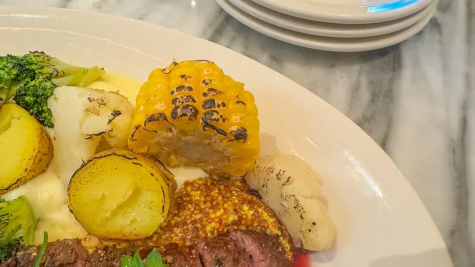 Steak sliced into bite-sized pieces