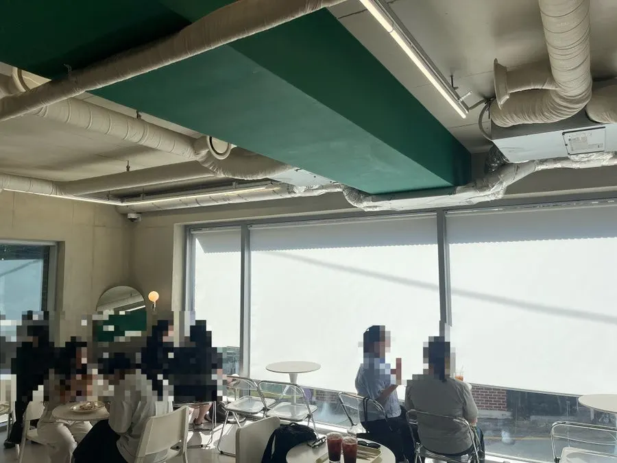 View of table seating at Think Fruit