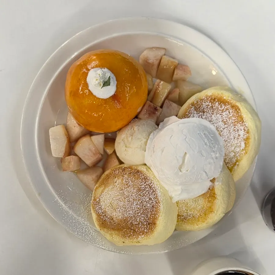 Think Fruit's signature peach soufflé