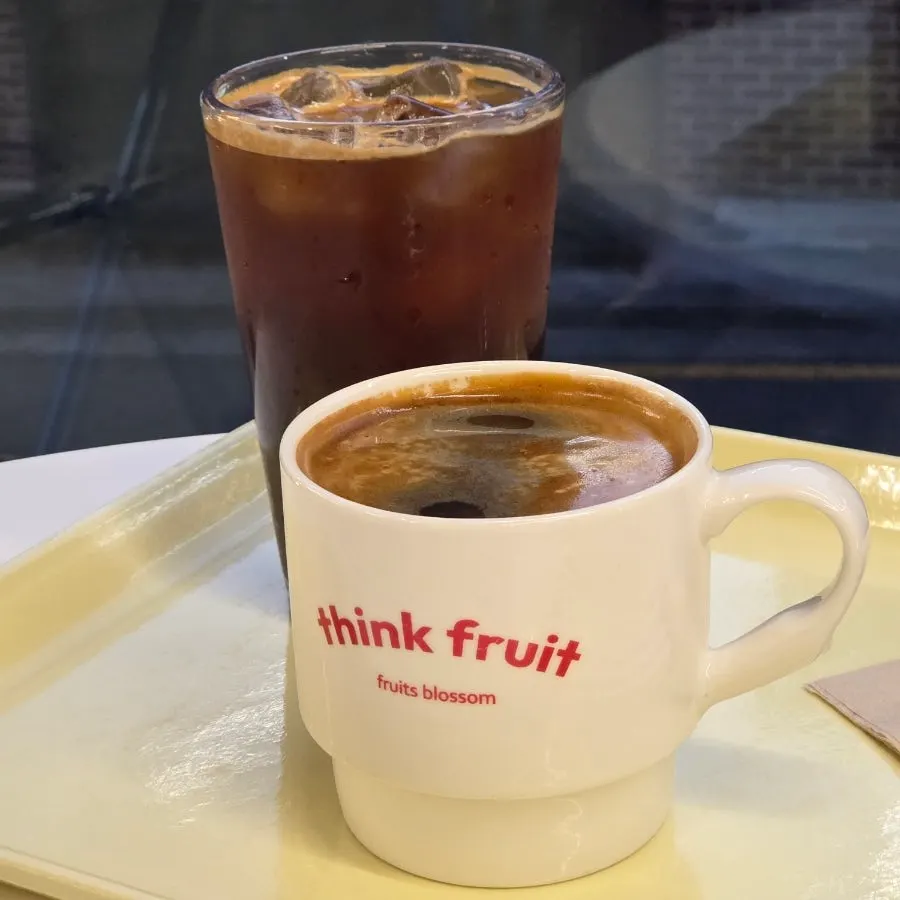 Americano enjoyed while waiting for the soufflé