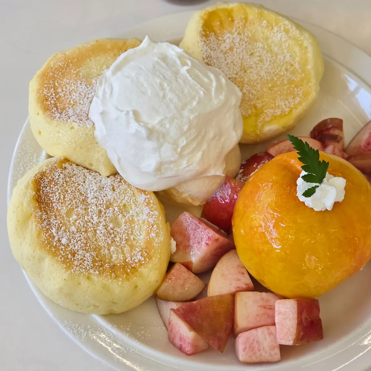 Think Fruit's signature peach soufflé