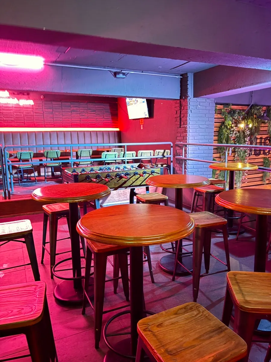 Private second-floor seating good for group gatherings