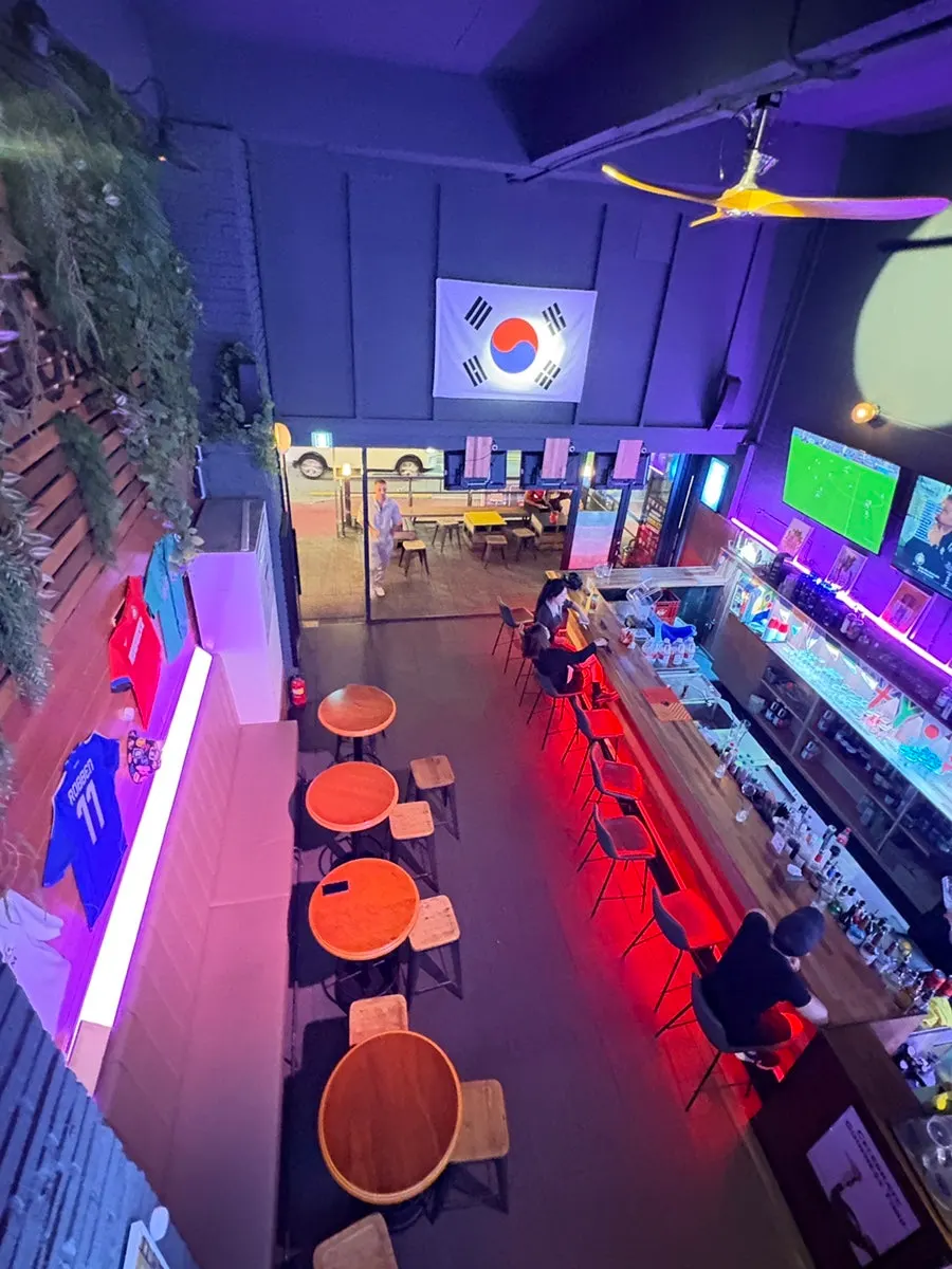 Wide view of the spacious first floor seen from the second floor