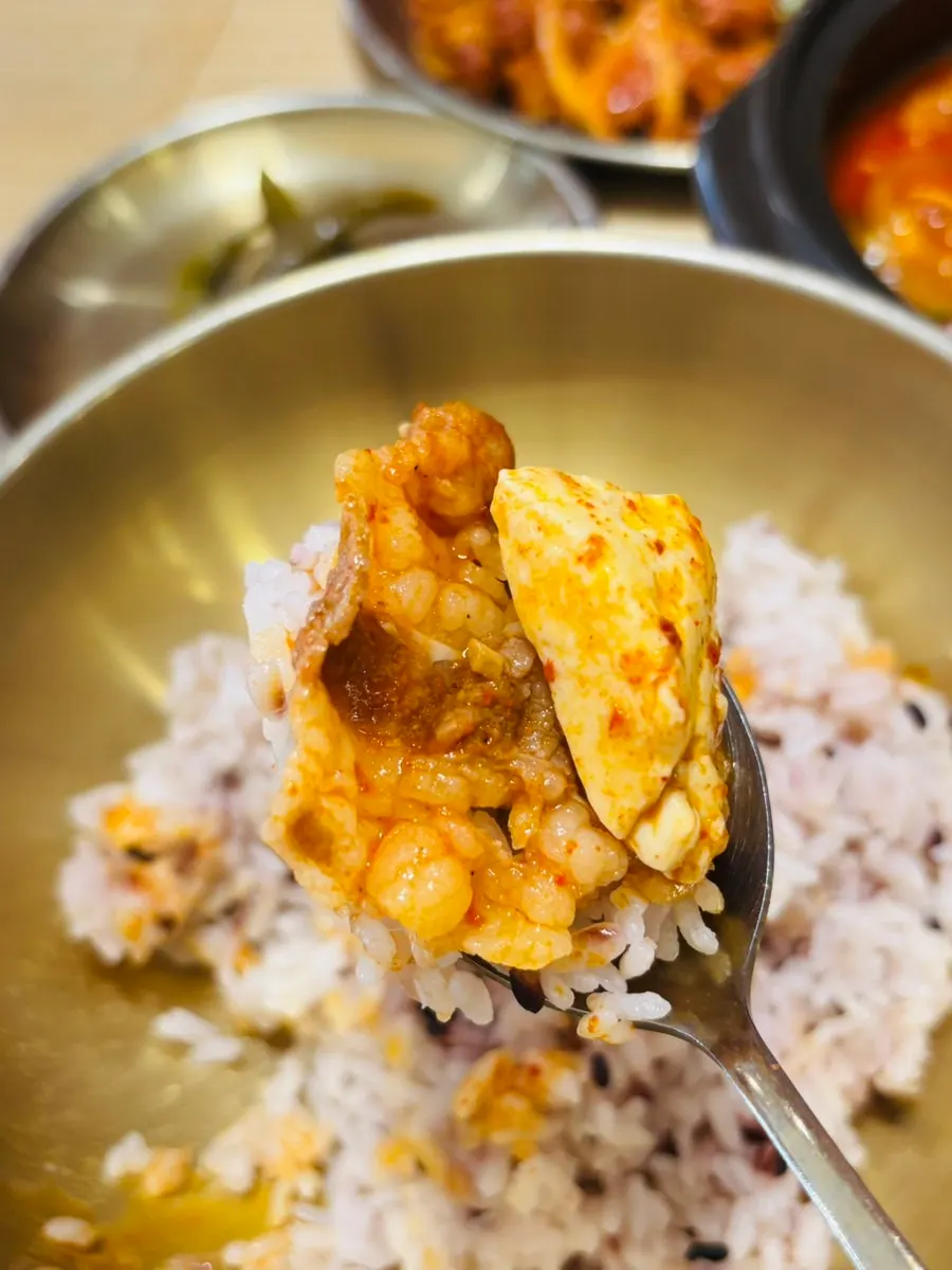 A silky spoonful of soft tofu