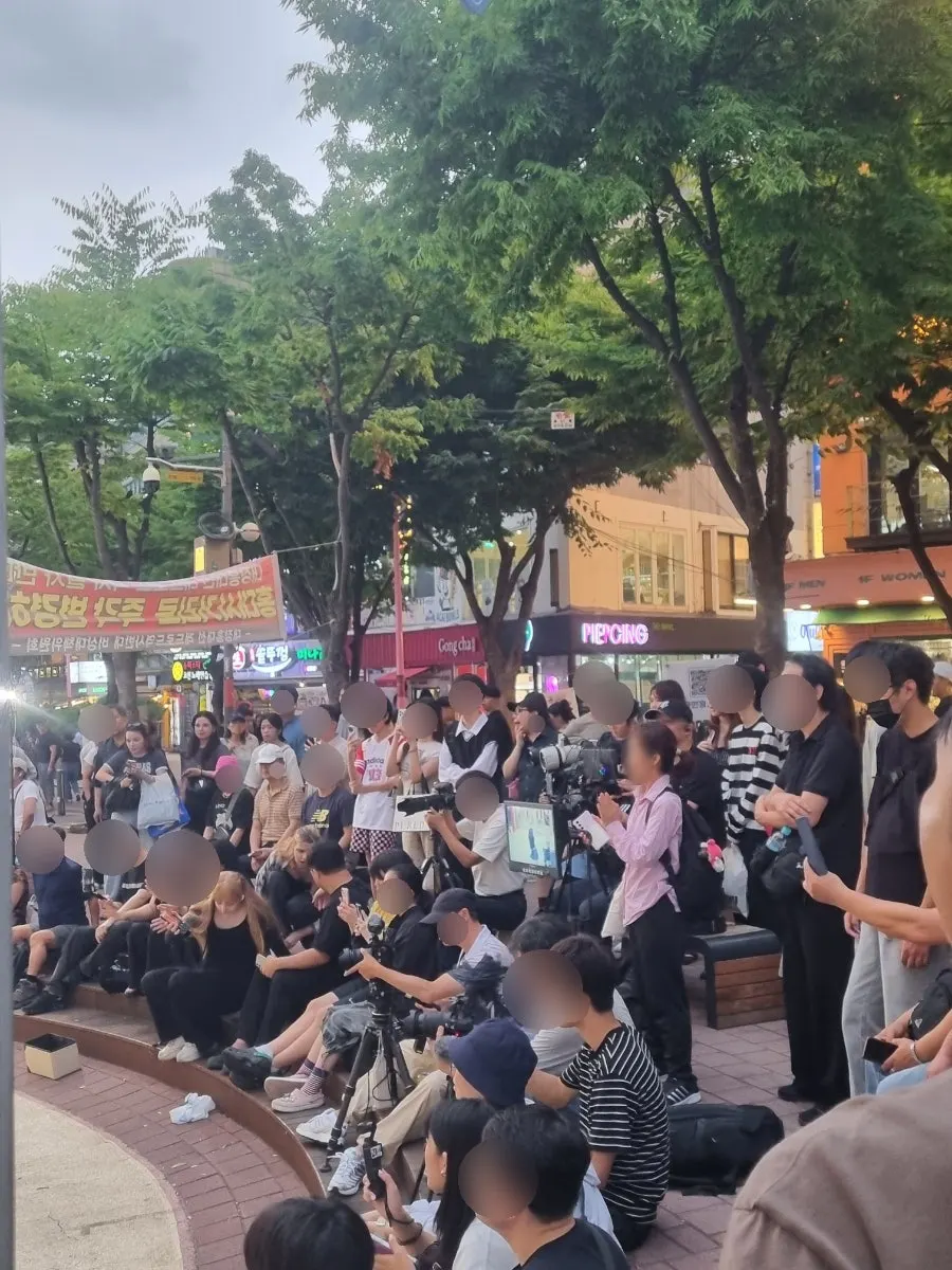 Hongdae street at night