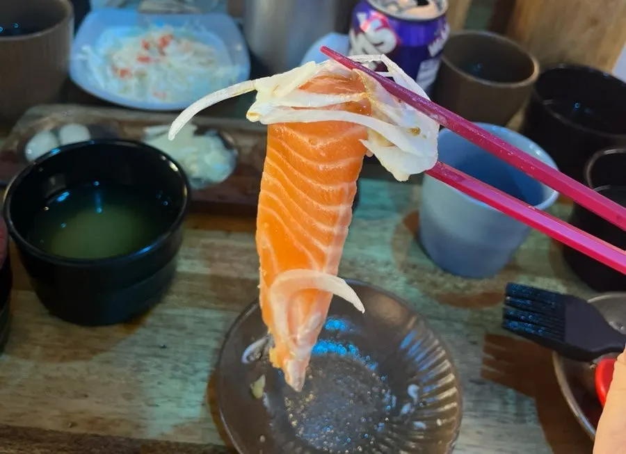 Sushi topped with crispy tempura crumbs