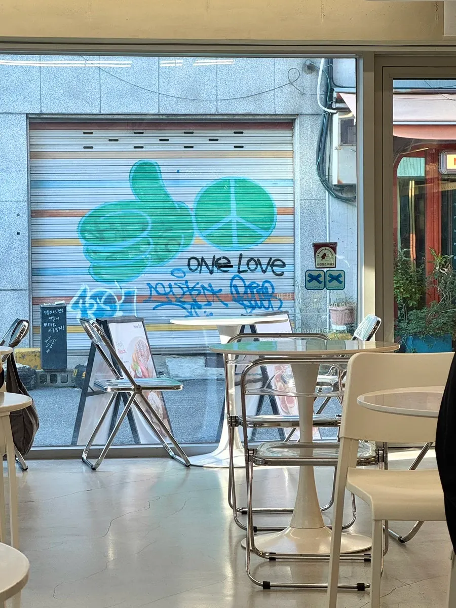Bright, spacious interior of Think Fruit