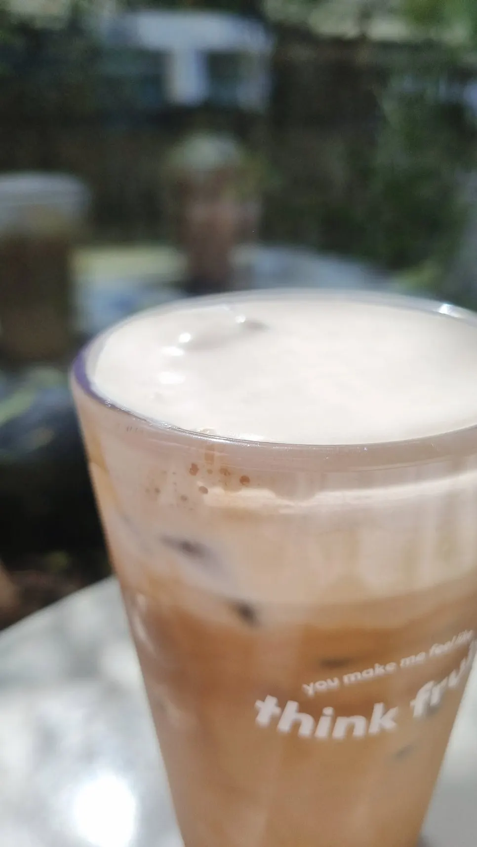 Think Fruit's salted cream milk tea topped with cream