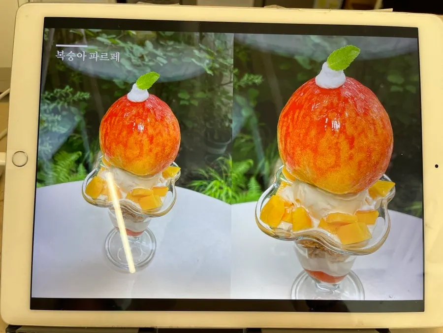 Visual of dessert menu items at Think Fruit