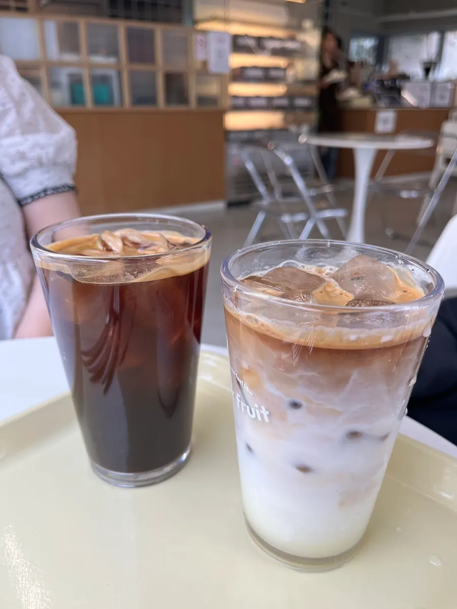 Coffee menu at Think Fruit