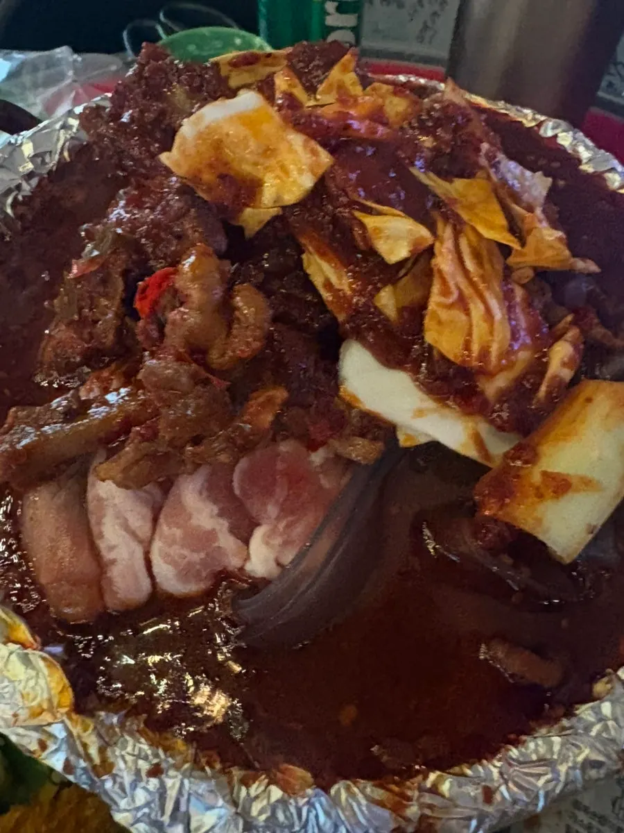Added Chinese vermicelli, pork belly, and shrimp tempura