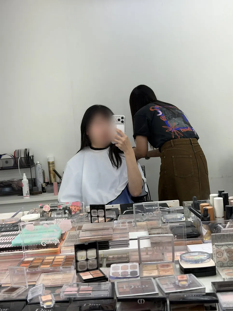 속눈썹까지 완성된 웨딩 메이크업