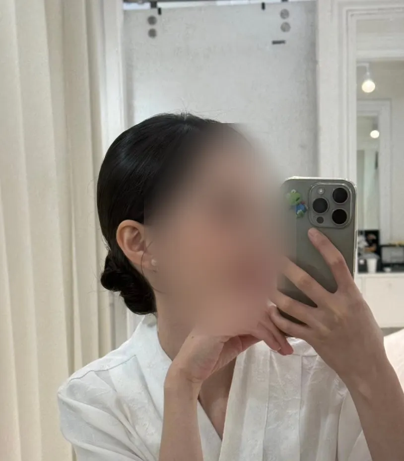 Low bun pengantin tanpa baby hair