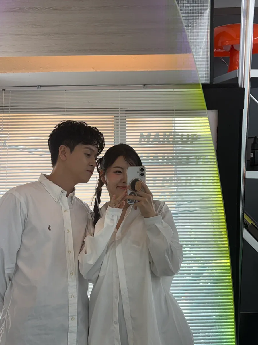 완성된 웨딩 헤어 모습