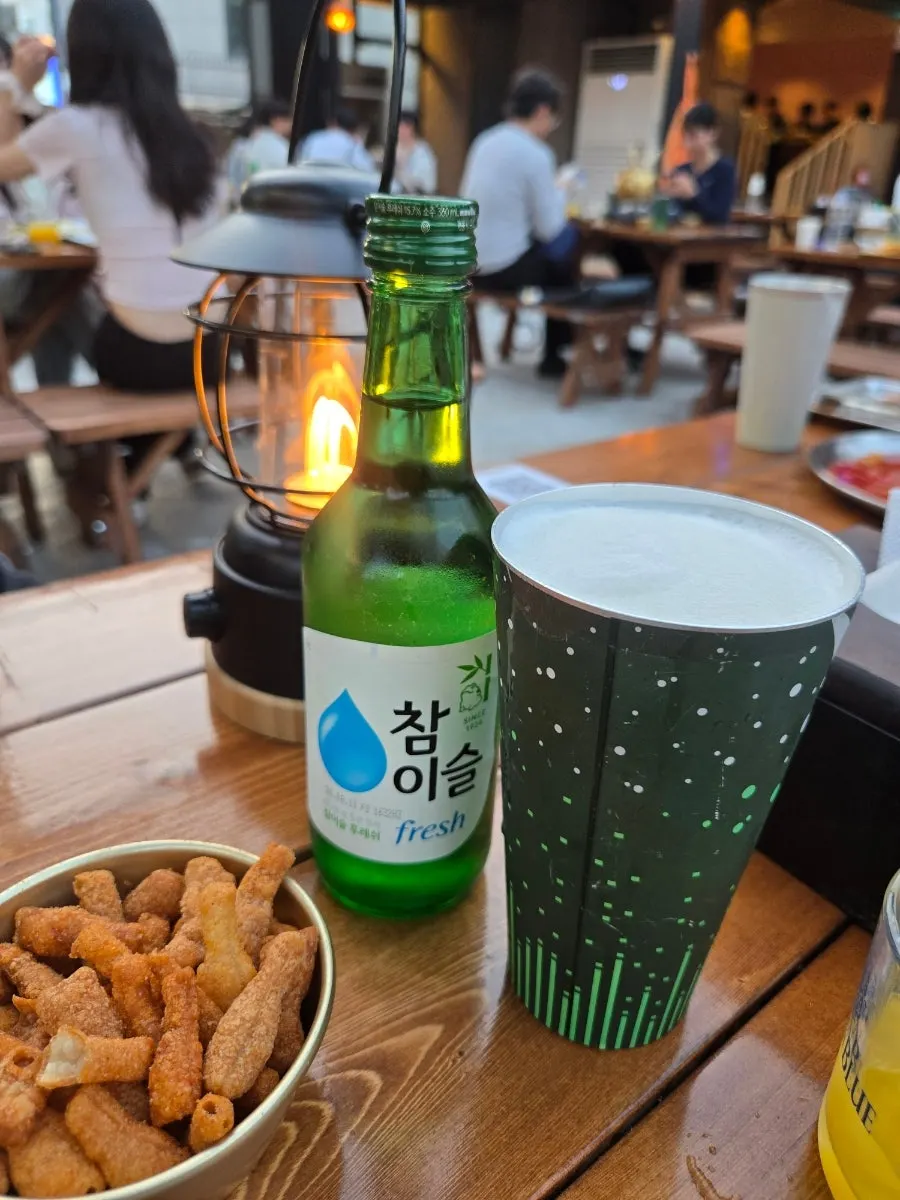 슬러시 거품이 올라간 생맥주
