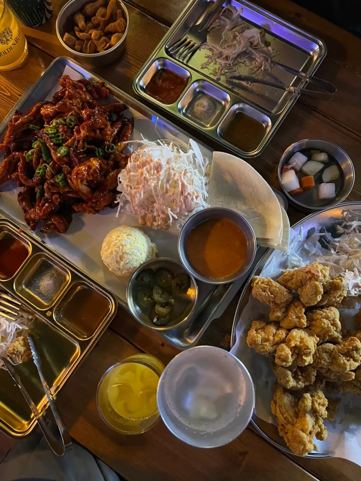 A plate of crispy boneless fried chicken